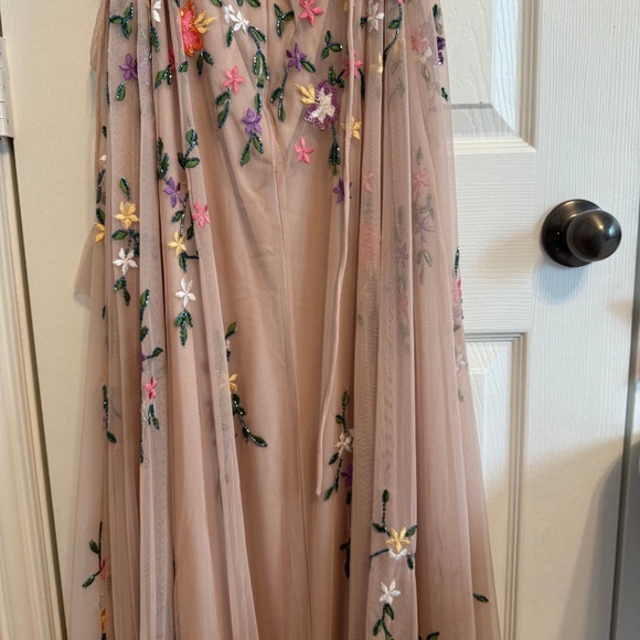 Mac Duggal 9164 Embellished One Shoulder Asymmetrical Hem Dress Size 6 $698
